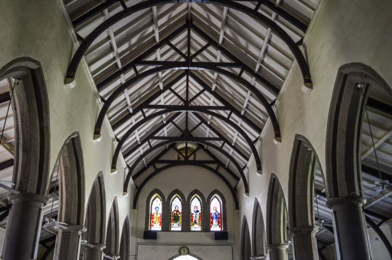 Interior View of Cathedral Ceiling